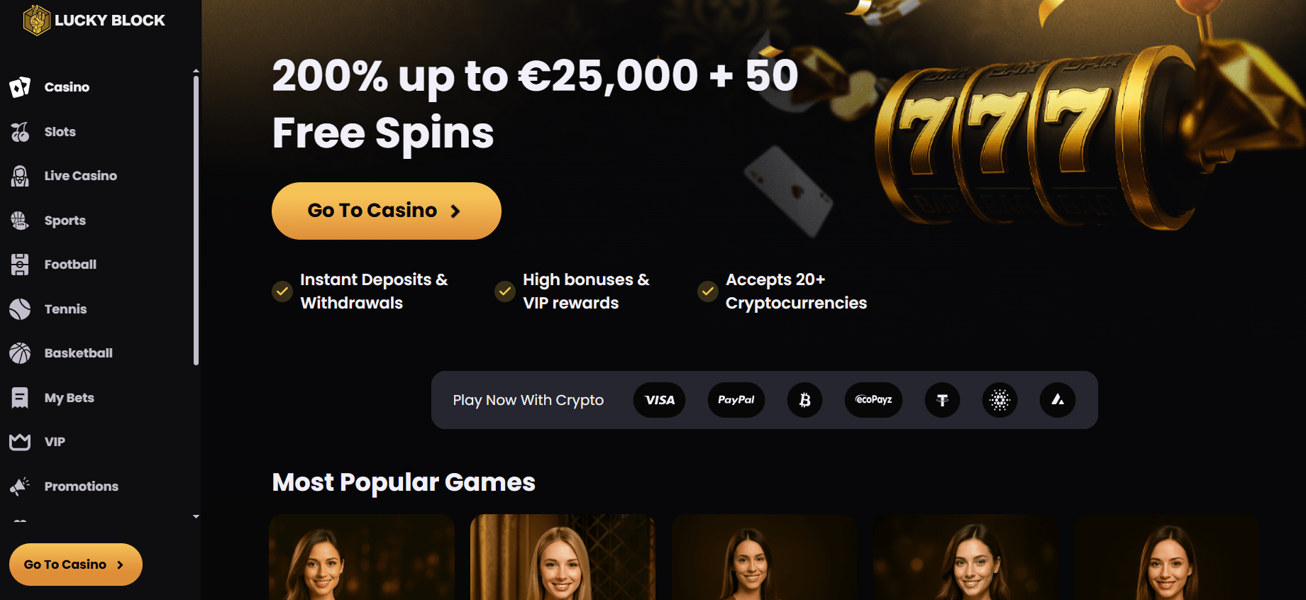 LuckyBlock Litecoin casino site