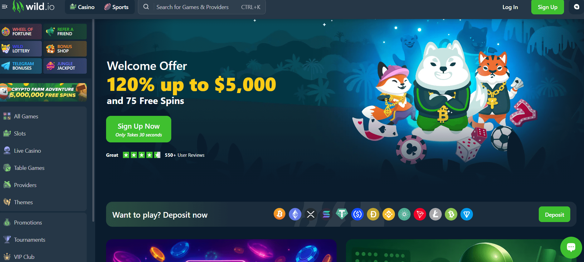 Wild.io LTC gambling platform