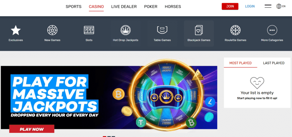 Bovada XRP gambling site