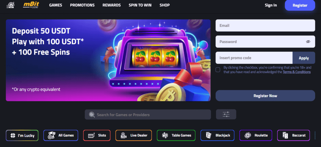 mBit Ripple casino platform